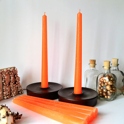 Neon taper candles. Set o 6 decorative candles sticks. Bright Hot Pink Orange Green Yellow Dinner candles 8 1/2" or 11"