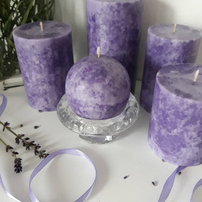 Purple Candles. Purple pillar candle. Unique candle. Decorative candles. Choose a size