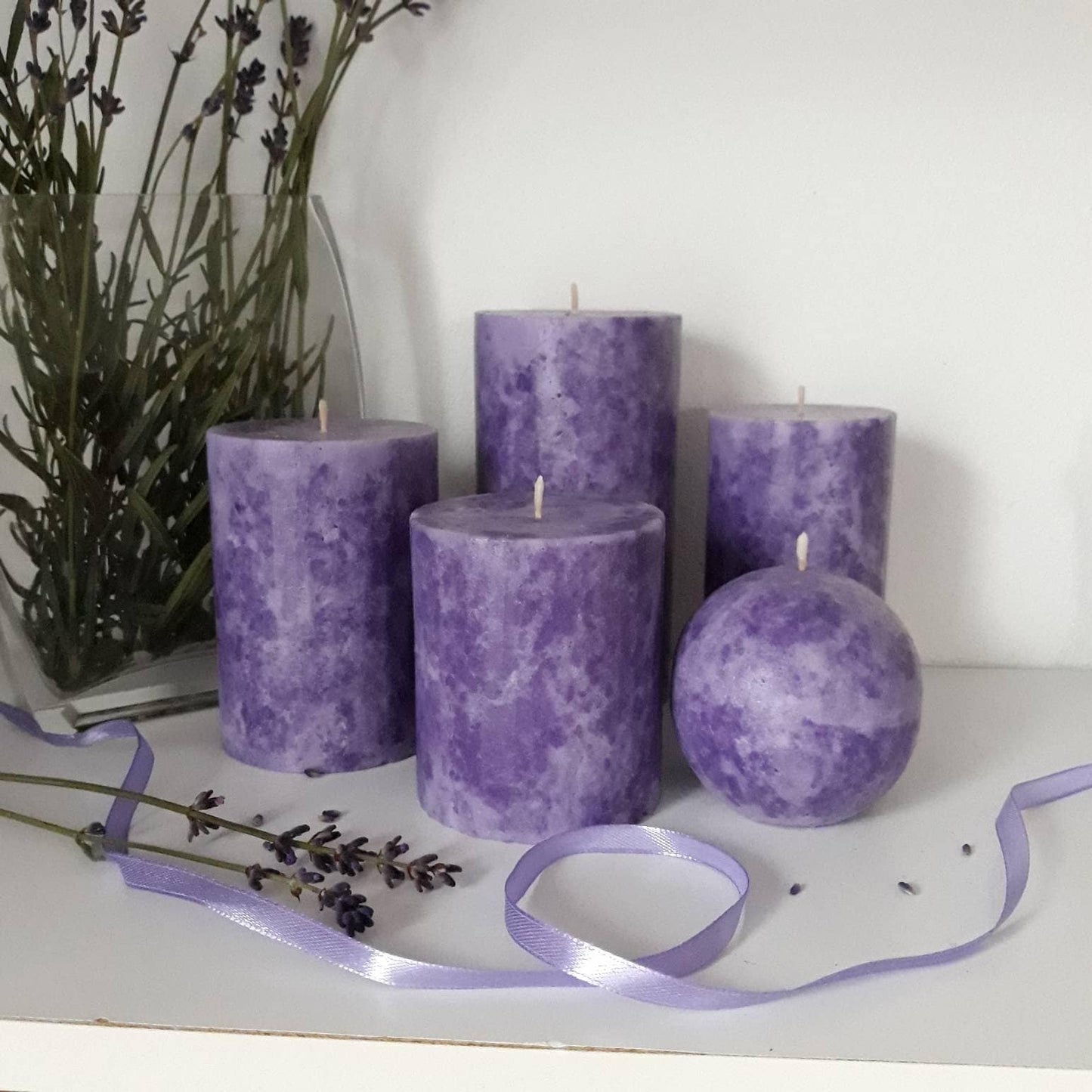 Purple Candles. Purple pillar candle. Unique candle. Decorative candles. Choose a size