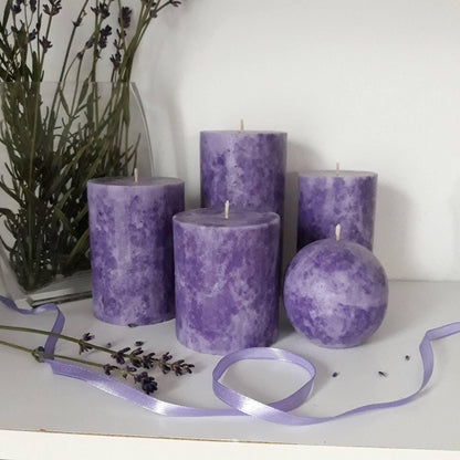 Purple Candles. Purple pillar candle. Unique candle. Decorative candles. Choose a size