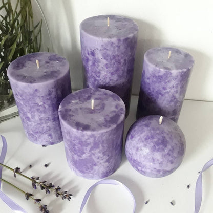 Purple Candles. Purple pillar candle. Unique candle. Decorative candles. Choose a size