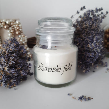 Lavender candle, soy wax candle, candles in jar.  Scented jar candle with lavender essential oil. Candle gift