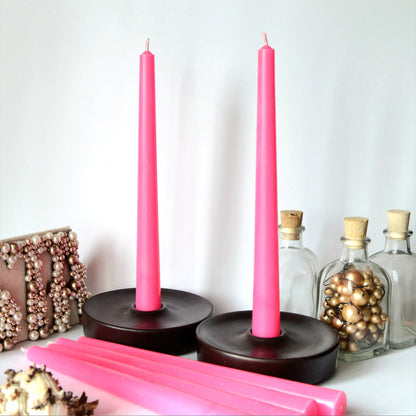 Neon taper candles. Set o 6 decorative candles sticks. Bright Hot Pink Orange Green Yellow Dinner candles 8 1/2" or 11"