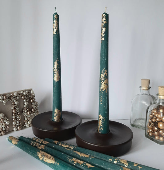 Teal Taper candles. Set o 6 decorative candles sticks. Dinner candles 8 1/2" or 11"