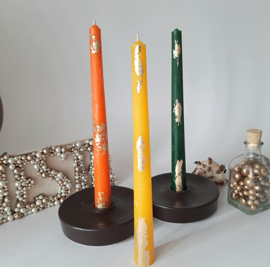 Fall Taper candles. Fall candles. Set o 6 decorative candles sticks.  Autumn candles.  Dinner candles 8 1/2" or 11"