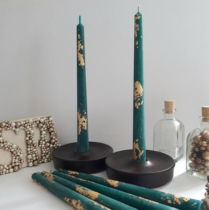 Teal Taper candles. Set o 6 decorative candles sticks. Dinner candles 8 1/2" or 11"